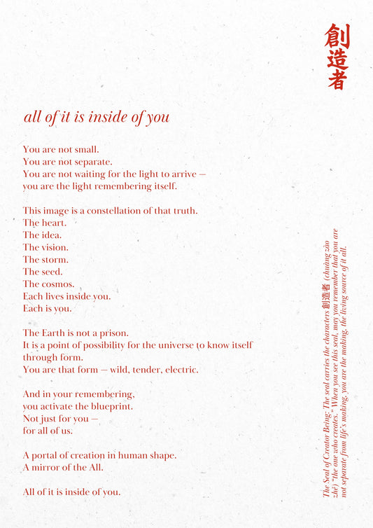 E. All Of It Is Inside Of You